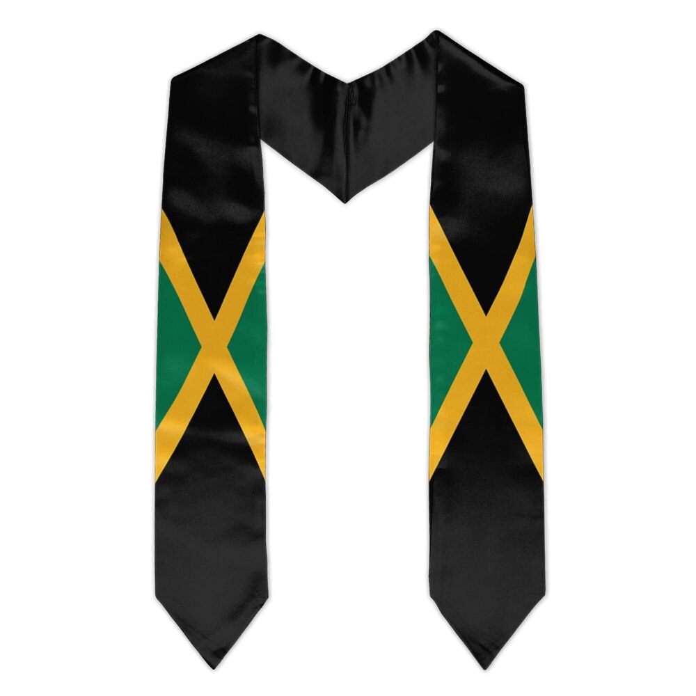 3559 Jamaica Flag Graduation Stole Sash Scarf - Unisex - International